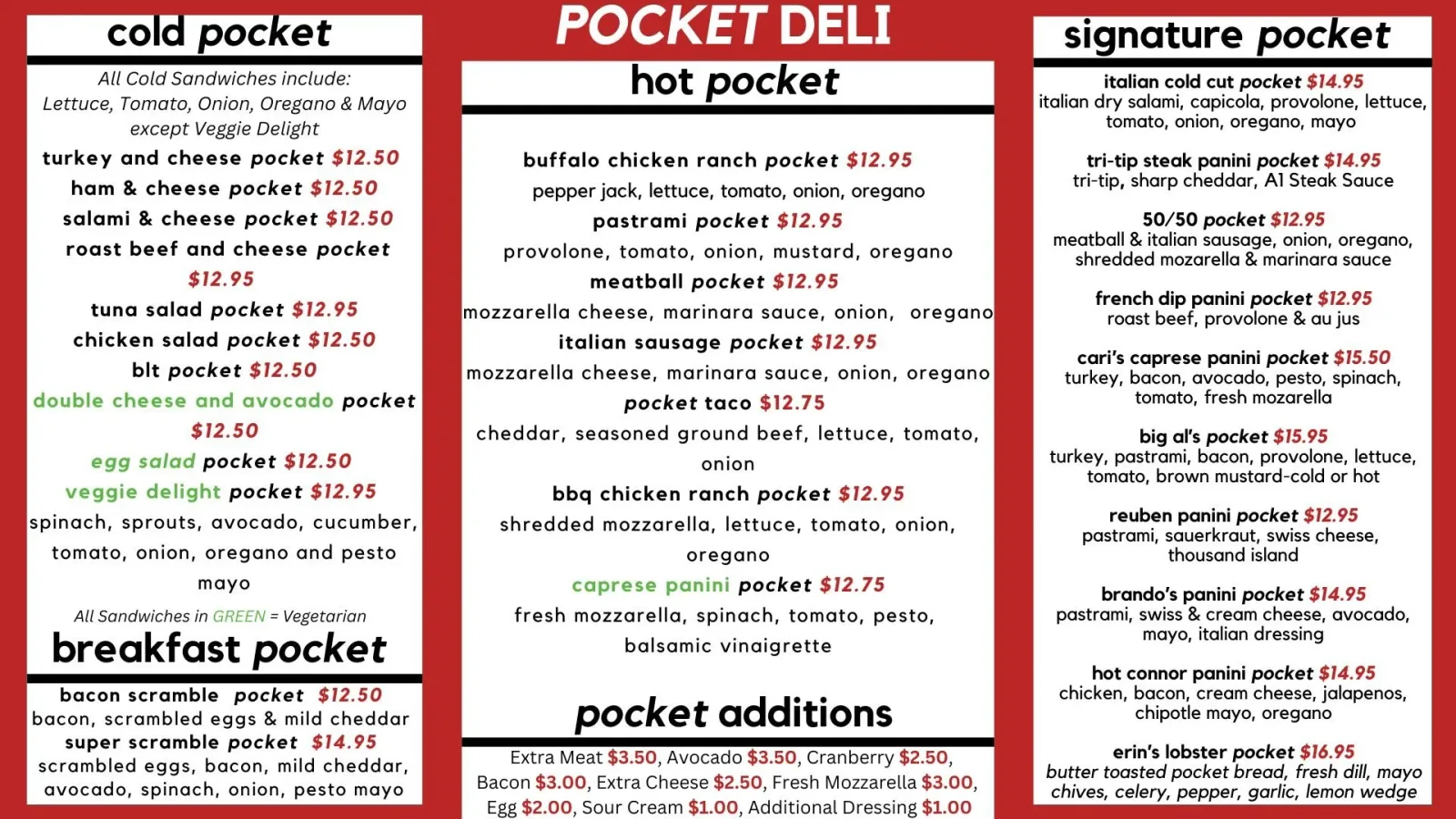 Our Menu — Pocket Deli image 3
